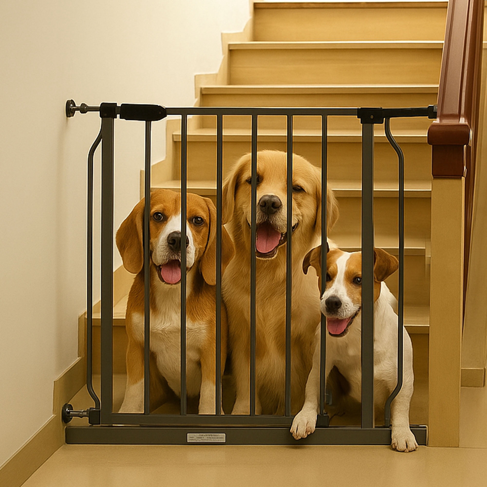 BalanceFrom Easy Walk-Thru Baby Safety Gate for 29.1”-43.3” Opening, 30” Tall, Graphite