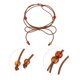 thumbnail image 4 of Ofertas Únicas 1 Pc Cinturón de Festival Elegante Cuatro Perlas Cuerda Ajustable delgada para Mujeres Marrón Claro, 4 of 5