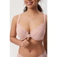 thumbnail image 3 of DELIMIRA Women's Front Closure Bras Posture Full Coverage Plus Size Lace Underwire Unlined Bra, 3 of 6