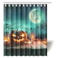 thumbnail image 1 of Cortina de Ducha ABPHQTO Halloween Calabaza Tela 150x180 cm con ganchos, 1 of 2