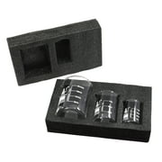 Premium Glass Beaker Set, 50mL, 100mL, 250mL - Low Form - Borosilicate 3.3 Glass - Packaged in Thick, Custom-Fit Foam Insert - Eisco Labs
