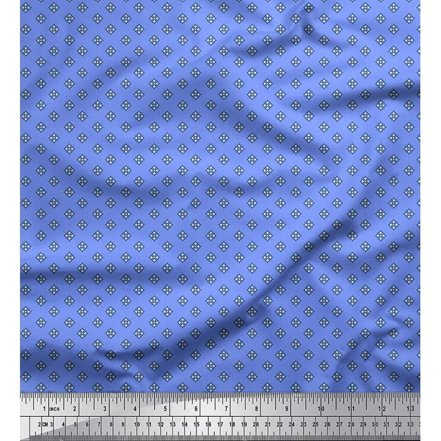 Soimoi Rayon Fabric Artistic Floral Shirting Decor Fabric Printed Yard 56 Inch Wide