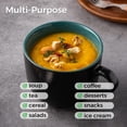 thumbnail image 6 of AmorArc Ceramic Soup Mugs with Lid, 24 oz Soup Cups with Hanlde for Coffee,Cereal,Salad,Noodles,Tea,Soup Bowls Cups,Microwave &Dishwasher Safe, Set of 4, Green with Vented lid, 6 of 7