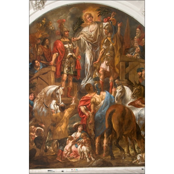 24"x36" Gallery Poster, Jacob Jordaens the elder Peace between the Romans and the Batavians