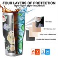thumbnail image 7 of 30oz Pioneer Flower Floral Print Pattern Tumblers Stainless Steel Tumbler with Lid and Straw,Vacuum Insulated Double Wall Travel Tumbler Cups Mug with Cleaning Brush for Coffee,Tea, 7 of 7