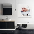 thumbnail image 2 of Stupell Industries Large Farm Pig in Bathtub Sailors Hat Bubbles Animals & Insects Painting Gallery Wrapped Canvas Print Wall Art, 36 x 36, 2 of 6