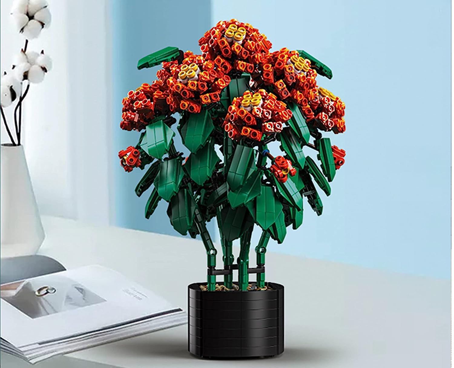 Decor Lantana Camara Building Blocks Set, Artificial Plant Bouquet