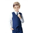 Visaccy Boys Suit 4PC Baby Suits Wedding Party Vest Suit Set Little Gentleman Waistcoat Prom