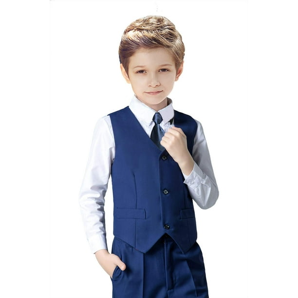 Wehilion Boys Suit 4PC Baby Suits Wedding Party Vest Suit Set Little
