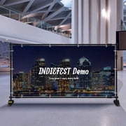 VEVORbrand 8 X 8 ft Banner Stand Adjustable Height and Width Display Backdrop Lightweight Portable Trade Show Wall for Photography