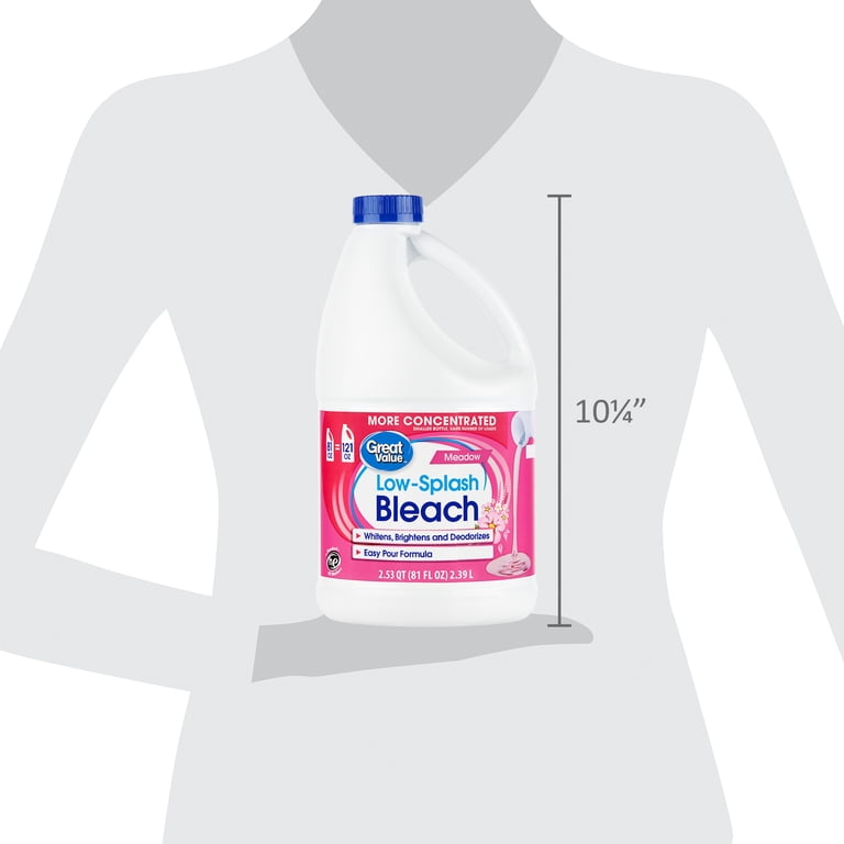 Great Value Low-Splash Laundry Bleach, 4-Pack 81 fl oz photo 7