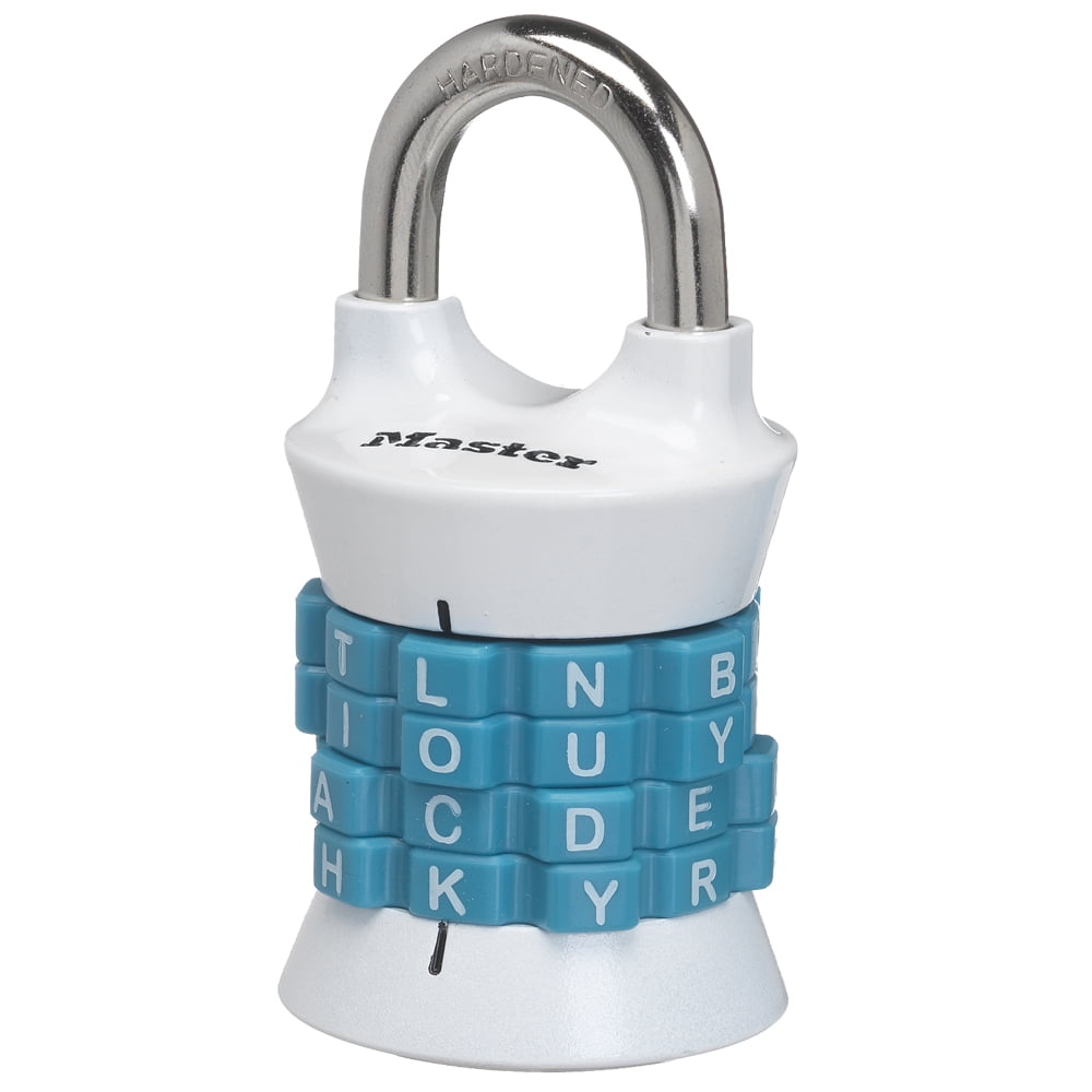 1 Pack Master Lock 1535DWD Locker Lock Set Your Own Word Combination Padlock Assorted Colors