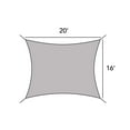 thumbnail image 2 of Covermates Rectangular Shade Sail, High‑Density UV Sun Canopy, 16'x20', 2 of 7