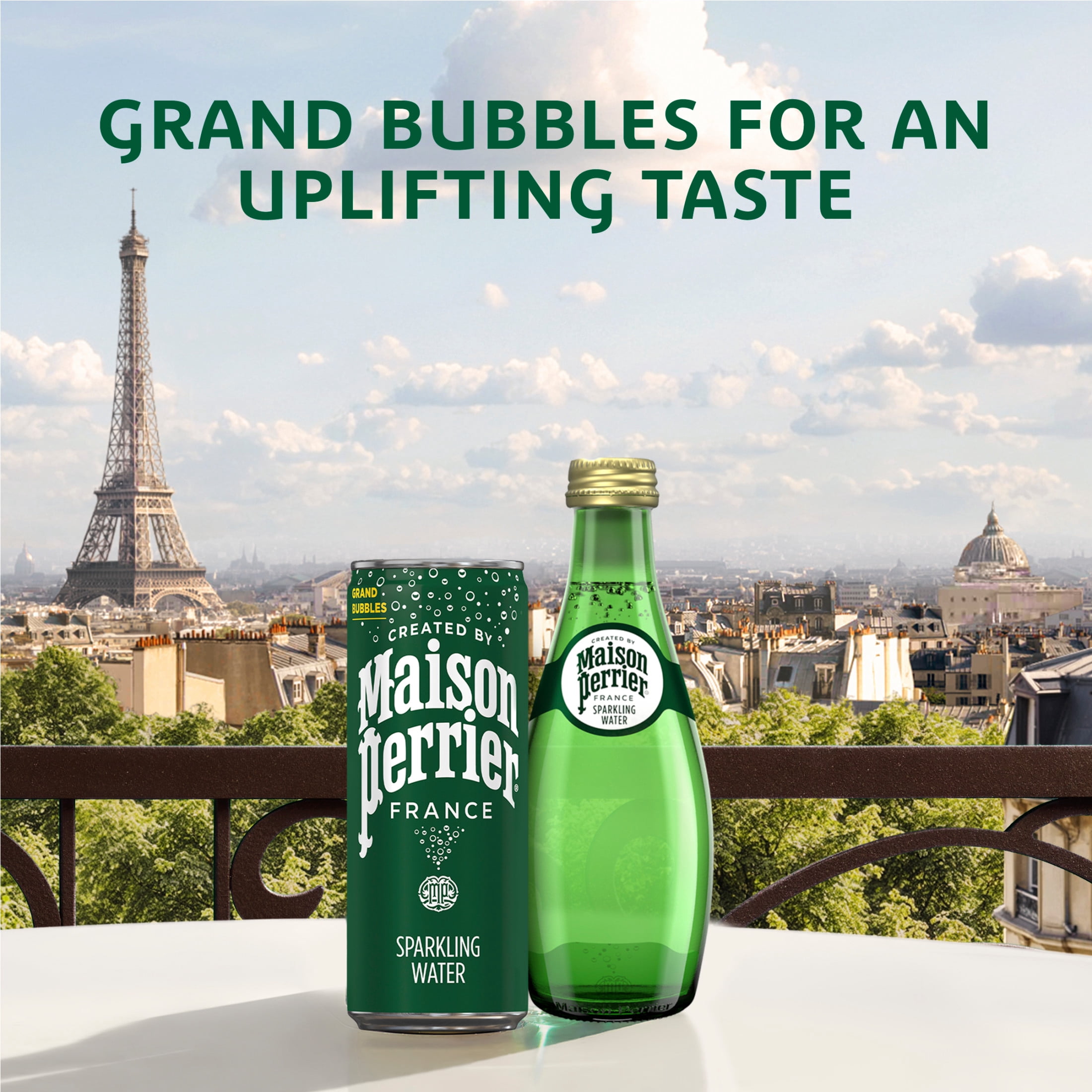 Maison Perrier Ultimate Unflavored Sparkling Water 4 Pack 11.15 fl oz Glass Bottles 44.636 fl oz