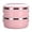 Pink, variant on Portable Insulated Bento Lunch Box, Double Layer Lunch Container Stackable Leakproof Stainless Steel Food Container, Round