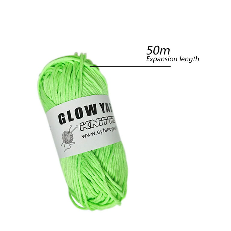 Glow in the Dark Yarn by UNIGLOW PRODUCTS LLC 60 Meter / 65 