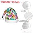 thumbnail image 4 of Balery Watercolor Flowers Pattern Santa Hat Christmas Hat Funny Christmas Hat Christmas Knitted Beanie Hat For Kids, 4 of 6