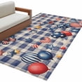 thumbnail image 6 of Independence Day Kitchen Runner Rug 2.7x5 Washable Runners for Hallway Non Slip Flag Balloons Butterflies Blue Plaid Large Area Rug Indoor Floor Carpet for Bathroom Laundry Entryway Bedroom, 6 of 8