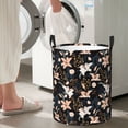 thumbnail image 4 of Lsque Lilies Flowers pattern Laundry Hamper Basket, Tall Woven Rope Hamper Basket for Clothes, Lightweight Storage Basket, Collapsible Waterproof-Small, 4 of 8
