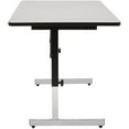 Calico Designs Adapta Desk 48", Black/Spatter Gray