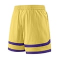 thumbnail image 4 of Athletic Shorts for Men Pack Men's Running Athletic Shorts, Color Black Elastic Waist Drawstring Shorts, Loose Casual Outdoor Hiking Short Pants Yellow 3XL, 4 of 7