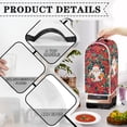 thumbnail image 4 of HELLHERO Coffee Machine Dust Cover for Kitchen Use AntiSlip Waterproof Kitchen Blender Dust Cover, Santa with Gift Boxes and Poinsettias, 4 of 6