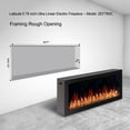thumbnail image 5 of Litedeer Latitude II 78" Electric Fireplace With Crystals - Black, 5 of 5