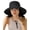 Black, variant on Sun Hats for Women Gardening Hat Wide Brim Ponytail Beach Sun Protection Breathable Cotton Summer Hat with Fold-Up Brim