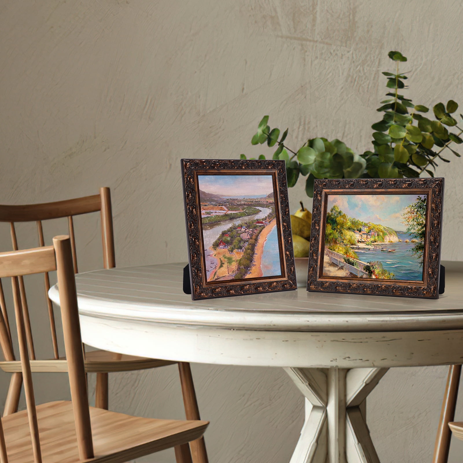 Vintage 8x10 Picture Frame Set of 2, MDF 8x10 Photo Frame for Tabletop Display