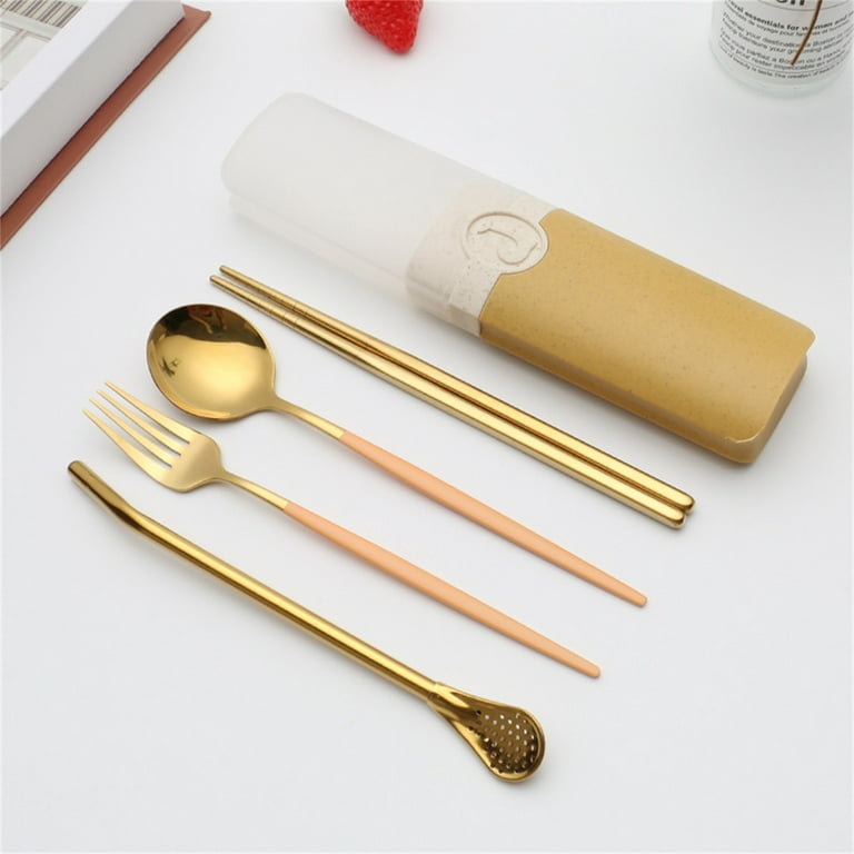 1/7pcs Gold Cooking Tool Set Chopsticks Tube Kitchenware Soup