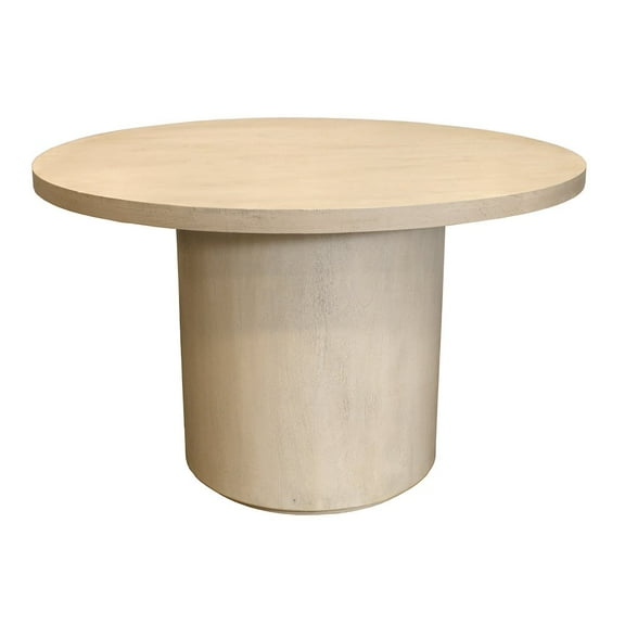 Flagstaff 48" Round Solid Wood Dining Table in Stone Natural Finish