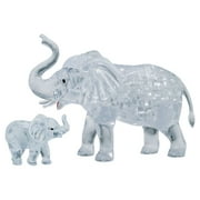 Elephant and Baby Original 3D Crystal Puzzle from BePuzzled, Ages 12 and Up