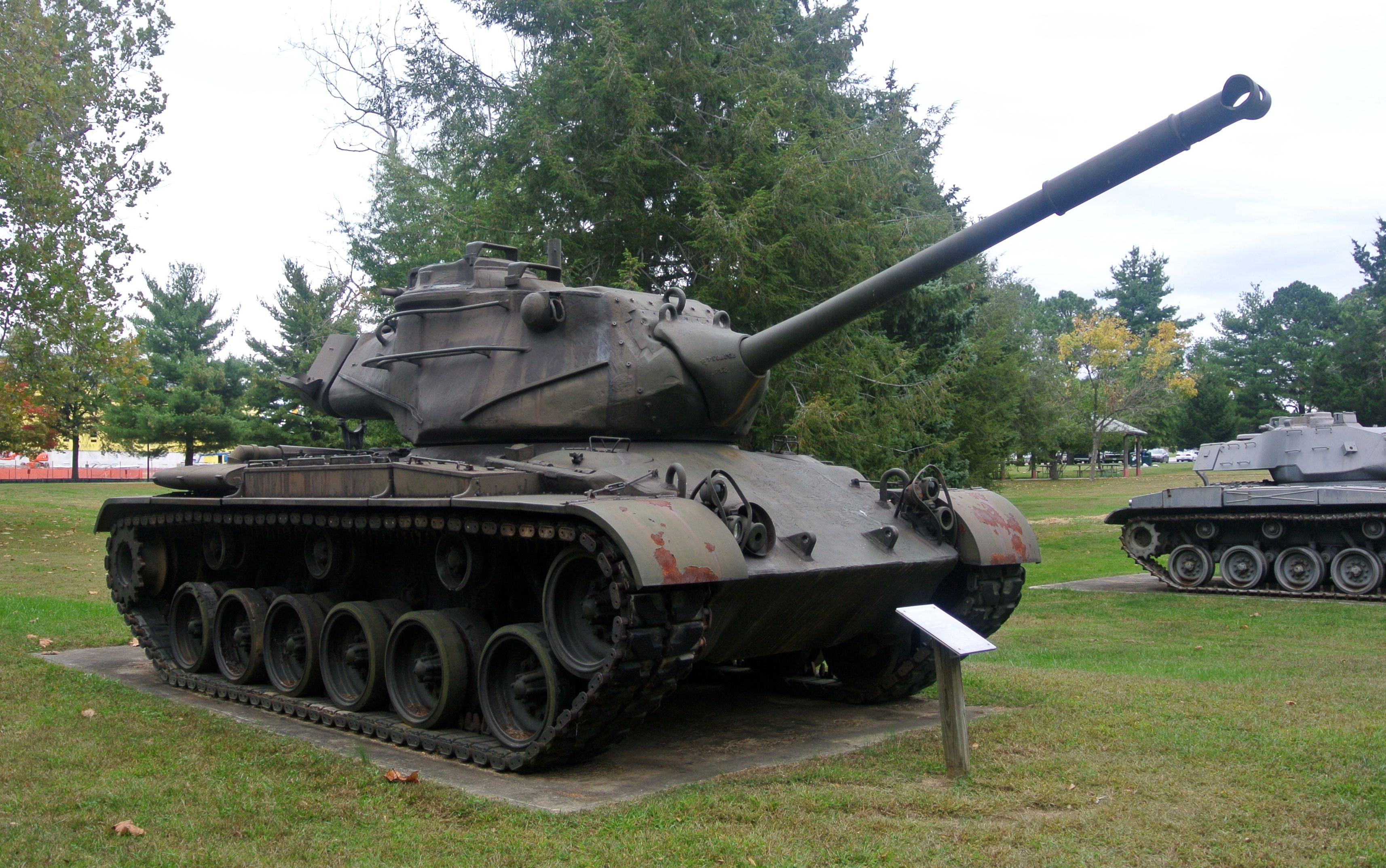 M47 Patton tank at Fort Meade, Maryland.20 Inch By 30 Inch Laminated