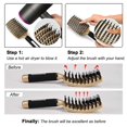 thumbnail image 5 of Yiting 2 Pack Detangler Bristle Nylon Hairbrush, Boar Bristle Hair Brush, Curved and Vented Detangling Hair Brush, Anti-static Massage Comb Hair Brush for All Hair Types (Black+Pink), 5 of 5