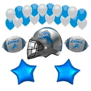 LIONS - MEGA FOOTBALL PARTY BALLOON KIT - PARTY SUPPLIES DECORATIONS - 25PC
