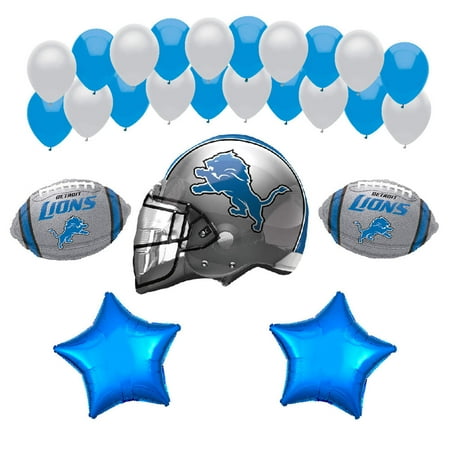 LIONS - MEGA FOOTBALL PARTY BALLOON KIT - PARTY SUPPLIES DECORATIONS - 25PC