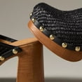 thumbnail image 3 of YDN Women Platform Rivet Studded Clog Mules Round Toe Slip on High Chunky Heels Casual Dress Slide Sandals Size 9 Black Braided, 3 of 3