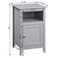 thumbnail image 5 of Home Square Storage Cabinet End Table with Shelf in Gray - Set of 2, 5 of 7