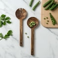 thumbnail image 5 of Cook with Color Acacia Wood Salad Server Set – Elegant, Nonstick-Safe Utensils, 5 of 5