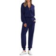 thumbnail image 1 of Conjunto Deportivo PRETTYGARDEN Mujer 2 Piezas con Cierre Azul Oscuro Talla L, 1 of 7