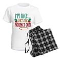 thumbnail image 4 of CafePress - Im Nice She's Naughty Elf Hat Women's Light Pajama - Women's Short Sleeve Print T-Shirt and Pants Light Cotton Pajama Set, 4 of 7