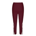 thumbnail image 3 of WMTBSRSW Lace Trim Capri Leggings for Women 2025 Dressy Casual Summer High Waisted Capris Knee Length Yoga Pants Trendy Lightweight Ladies Clothing, 3 of 5