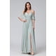 thumbnail image 5 of Vestido de dama de honor Stylefun de gasa con hombros descubiertos, color mostaza, 16, 5 of 7