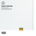 thumbnail image 3 of VIGO Elan 56 to 60 in. W x 76 in. H Frameless Sliding Shower Door with VMotion in Matte Brushed Gold with Clear Glass, 3 of 13