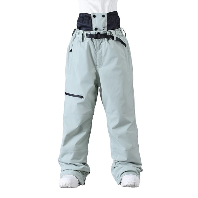 FAVIPT Pantalon de Ski pour Hommes Imperméable Coupe-Vent Pantalon de Planche à Neige Extérieur Isolé Randonnée Fermeture Éclair Pantalon de Ski avec Poches Vert,G