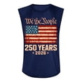 thumbnail image 3 of Mens Patriotic Shirts Independence Day 250 Anniversary Usa Shirt Crew Neck Graphic We the People Tank Tops Sleeveless Big and Tall Usa Flag T Shirts Black 3XL, 3 of 3