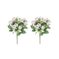 thumbnail image 2 of Djiypn Artificial Flowers,2 Packs of Artificial Roses, 6 Branch 16 Heads Artificial Flowers Bouquet Mini Rose Wedding Home Office Decor, Plastic Flowers,Plants for Hotel Christmas Tables Decorations, 2 of 6