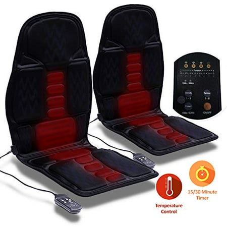 Zone Tech 2 In 1 Car Seat Cushion 2 Pack Black 12v Automotive