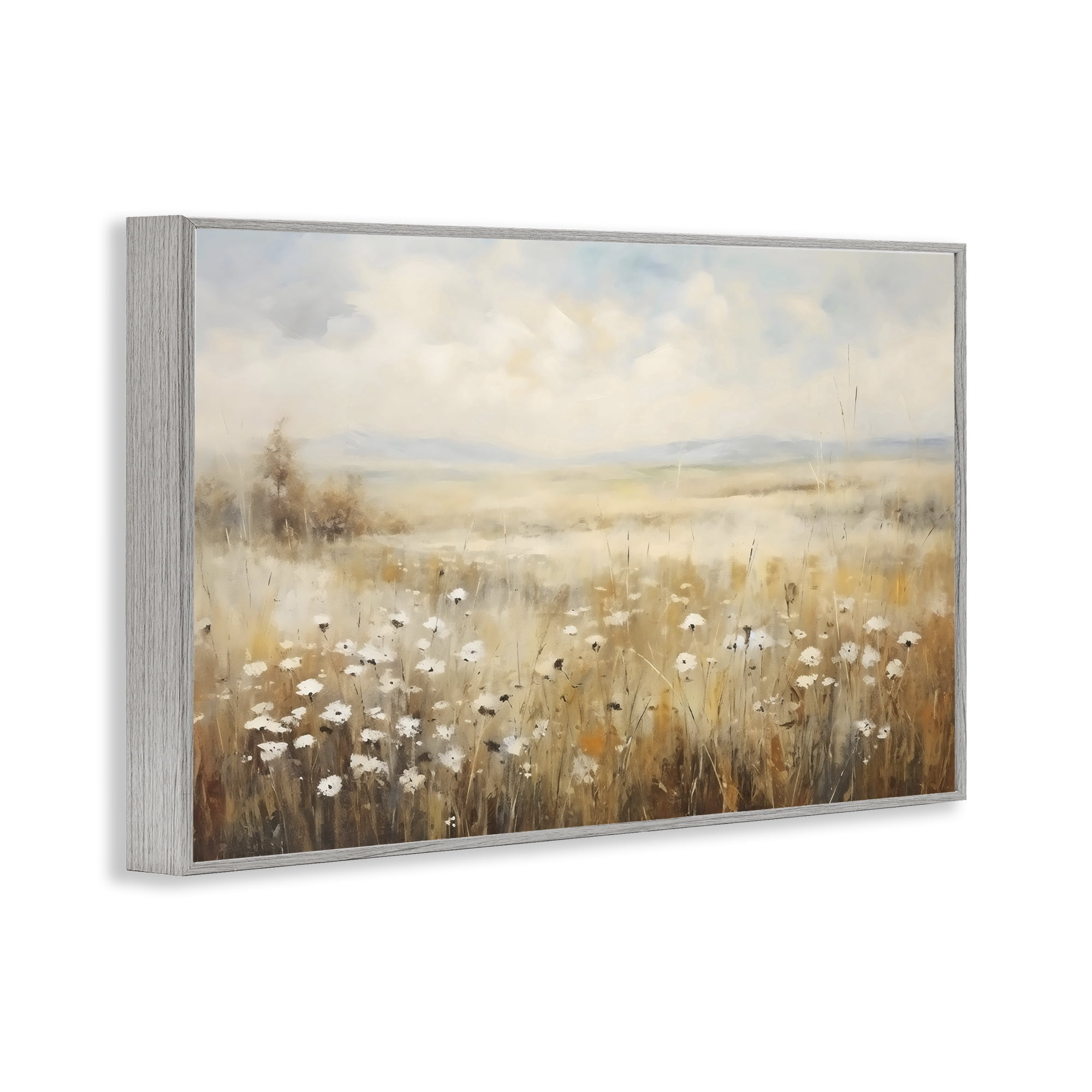 Stupell Industries Neutral Land Calmness Gray Framed Giclee Art, design by Creative Studio