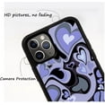 thumbnail image 3 of Coques de Téléphone Mignonnes Esthétiques Cœur Violet Étui de Téléphone Protectrice Compatible avec iPhone 13, 3 of 5